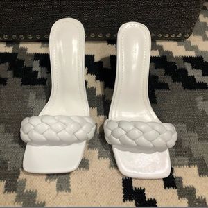 BRAND NEW NEVER WORN!!! Braided strap heels!